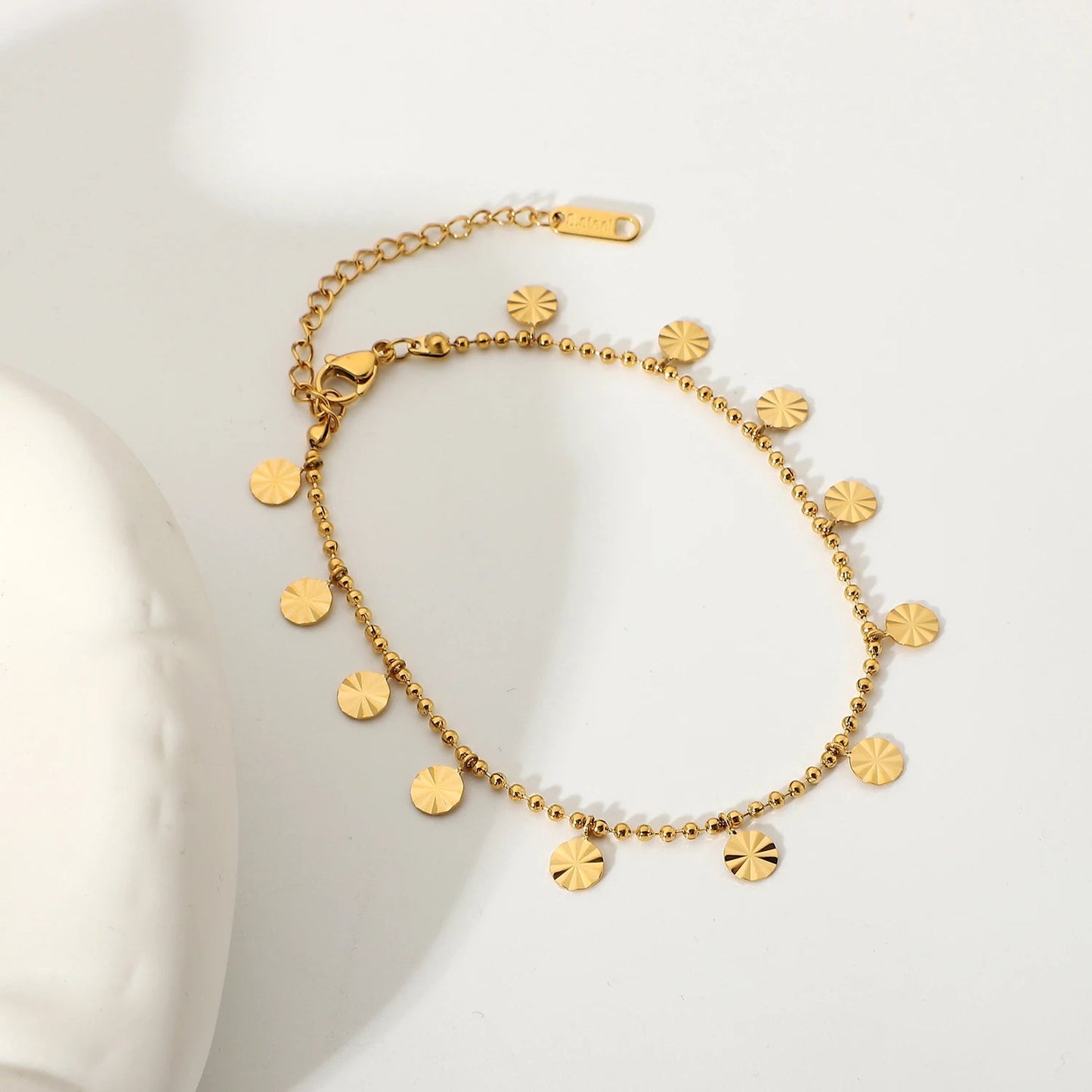 18k Gold Anklet | Waterproof PVD Processing with Petal Design 3