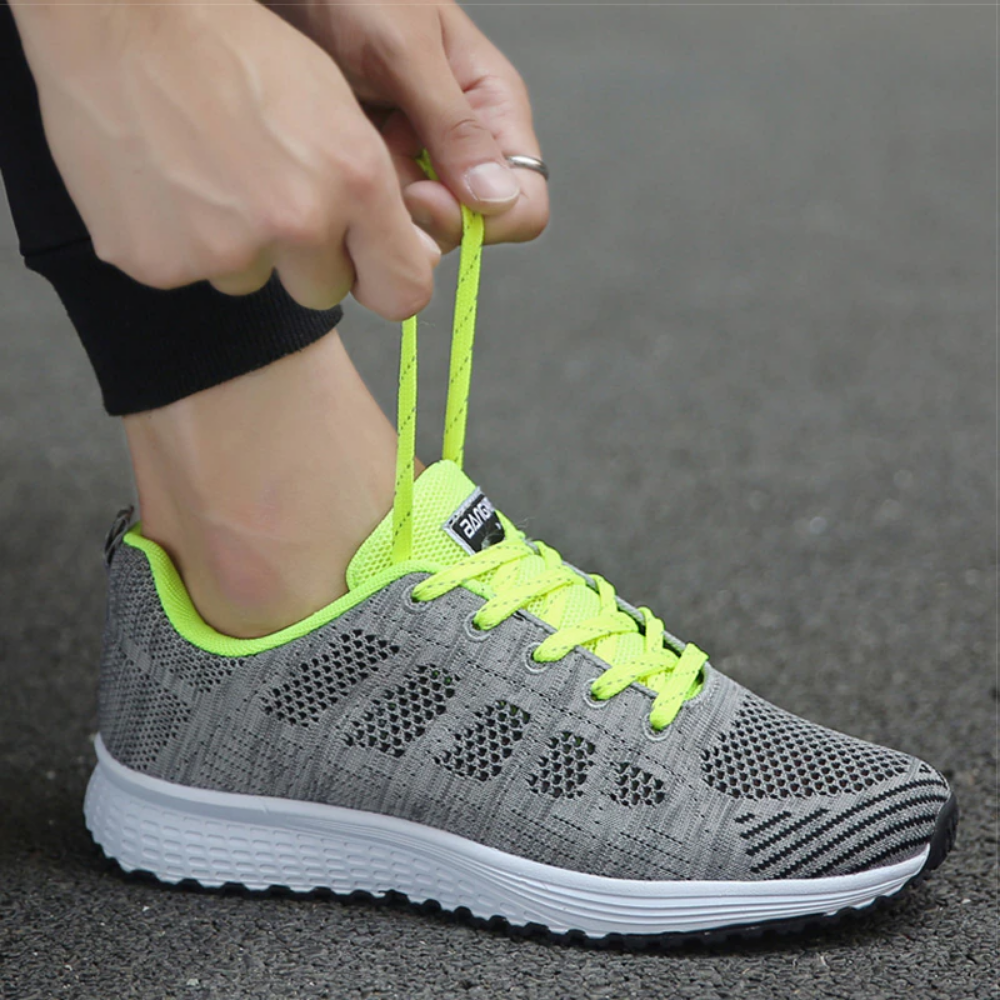 Breathable Mesh Flat Walking Shoes