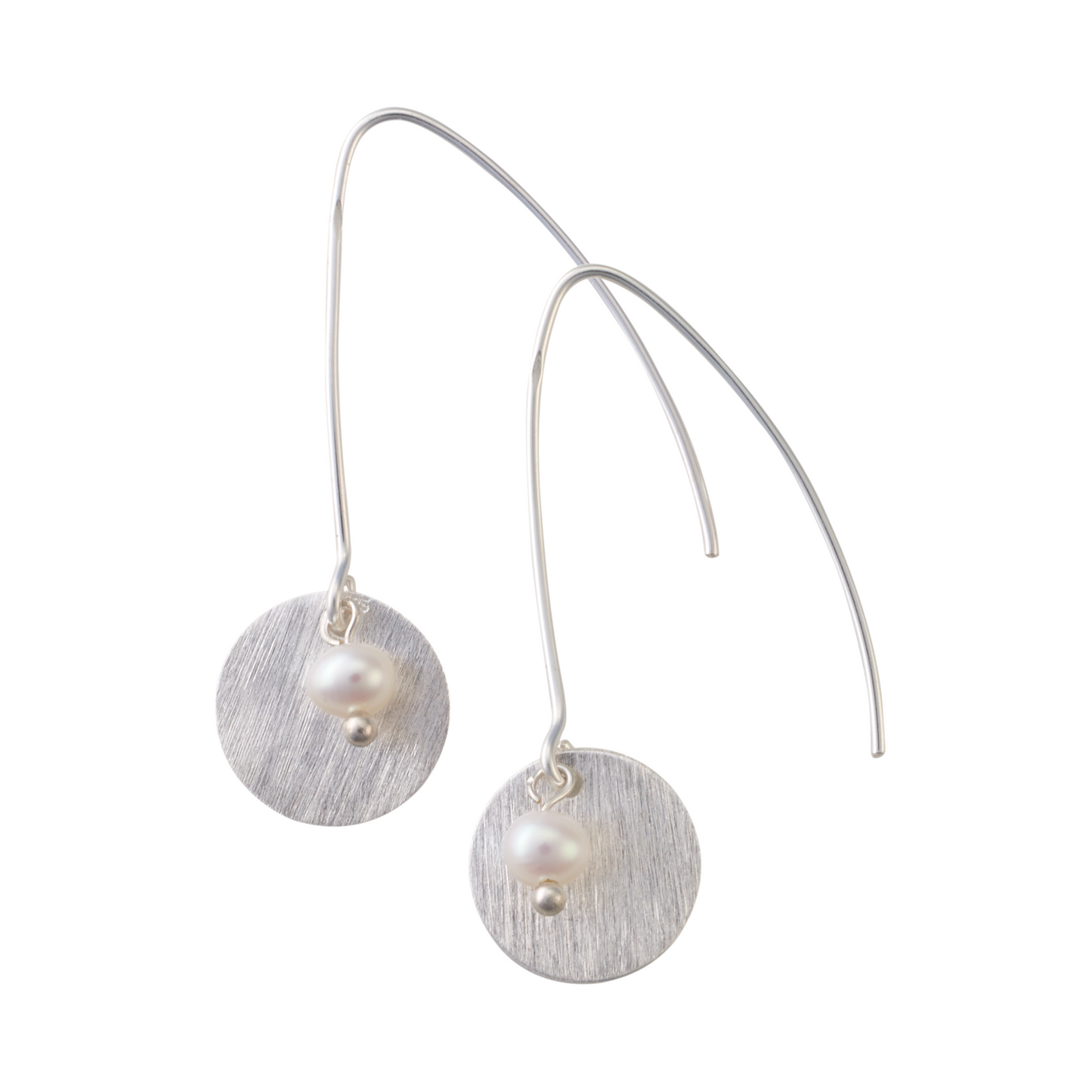Orecchini a disco con perle di semina