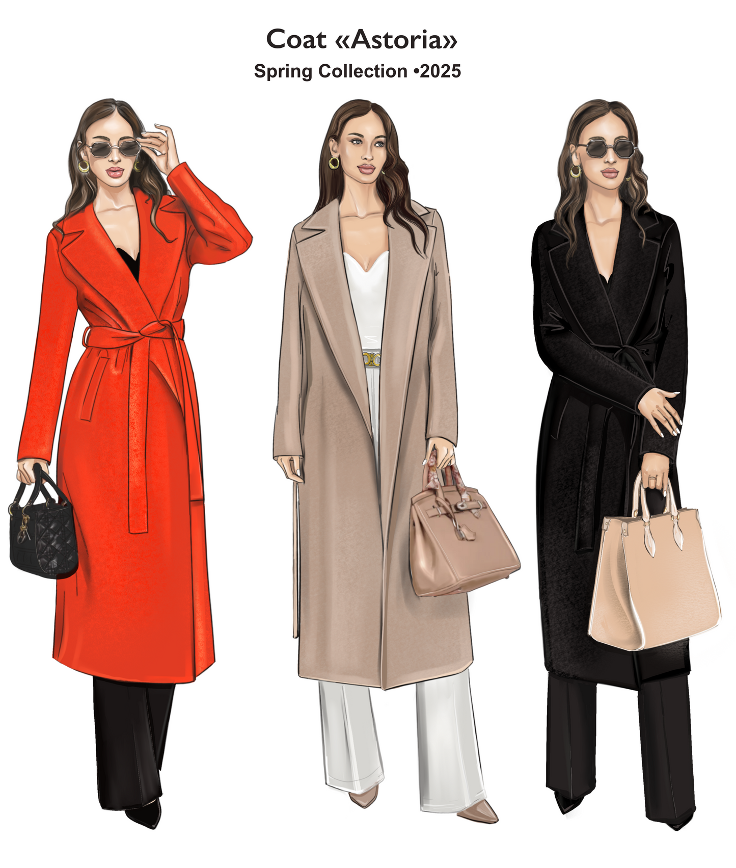 Pre-Order. Re-Stock Ships March 20, 2026. Astoria Classic Wraparound Wool Blend Overcoat