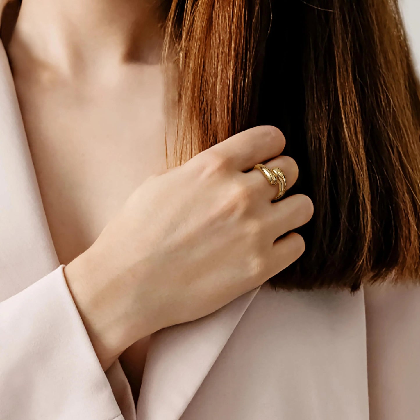Adjustable Gold Ring | Ethically Sourced 18k Gold-Plated Stainless Steel 7