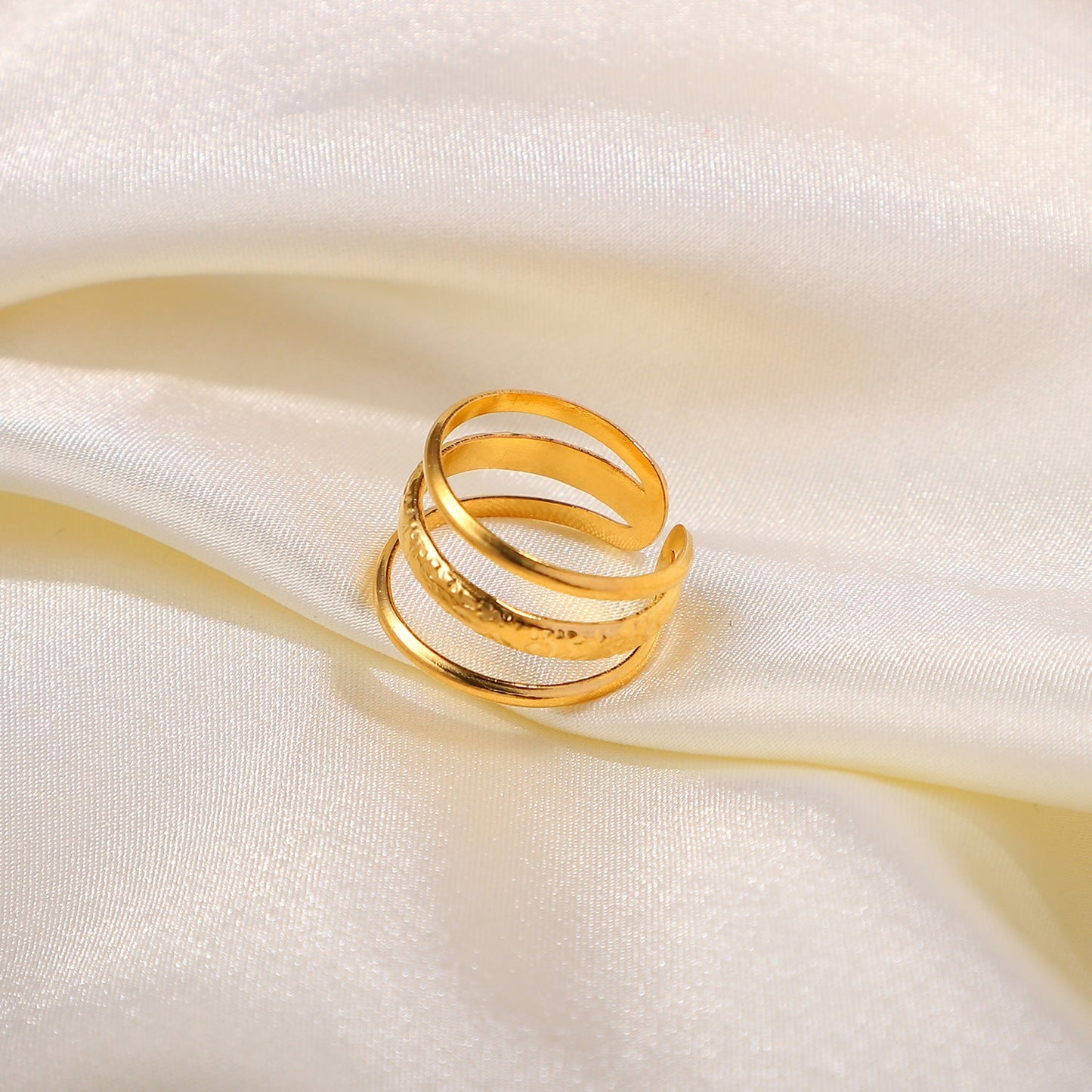Adjustable Gold Ring | Ethically Sourced Stainless Steel-Plated 18k Gold 5