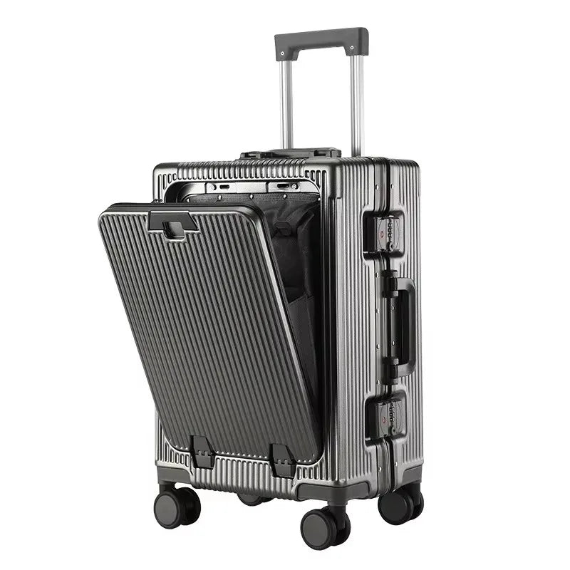Aluminum Carry-On Suitcase | Durable Hardshell with USB Charging Port 4