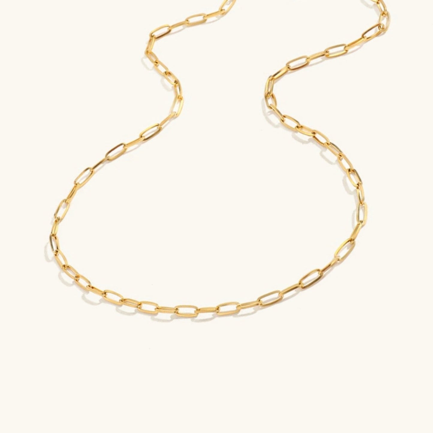 Amber Gold Chain Necklace | Durable Stainless Steel-Plated 14k Gold 0