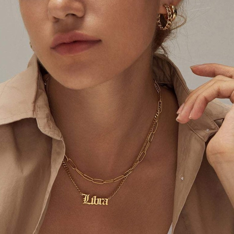 Astro Zodiac Necklace | 18K Gold/Silver Plated Stainless Steel 3