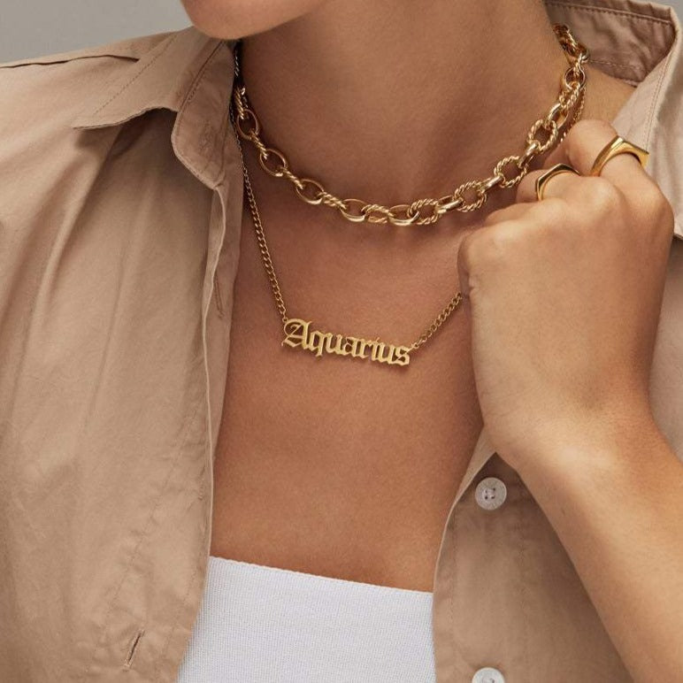 Astro Zodiac Necklace | 18K Gold/Silver Plated Stainless Steel 5
