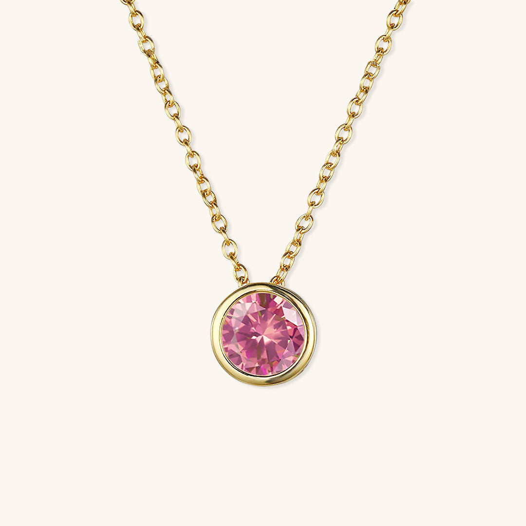 Birthstone Necklace | Gold Pendant with Sparkling Gemstone 10