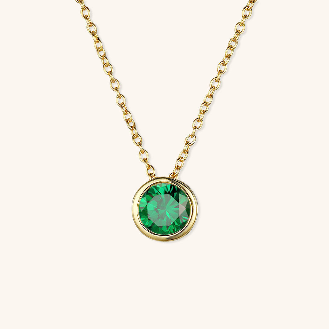 Birthstone Necklace | Gold Pendant with Sparkling Gemstone 11
