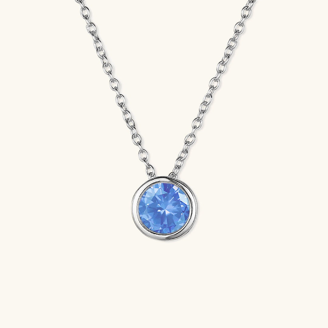 Birthstone Necklace | Gold Pendant with Sparkling Gemstone 13