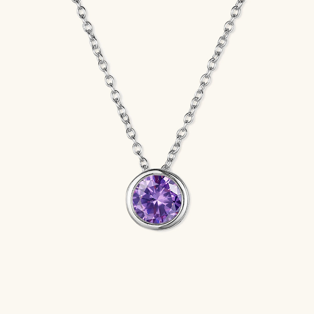Birthstone Necklace | Gold Pendant with Sparkling Gemstone 14