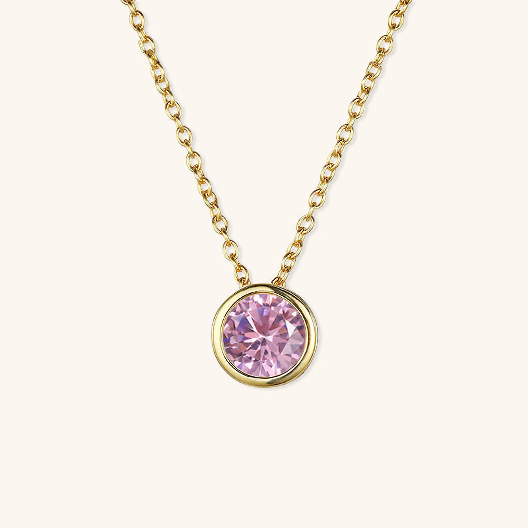 Birthstone Necklace | Gold Pendant with Sparkling Gemstone 16
