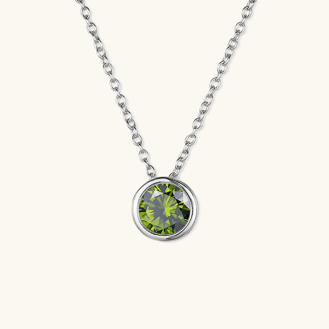Birthstone Necklace | Gold Pendant with Sparkling Gemstone 21