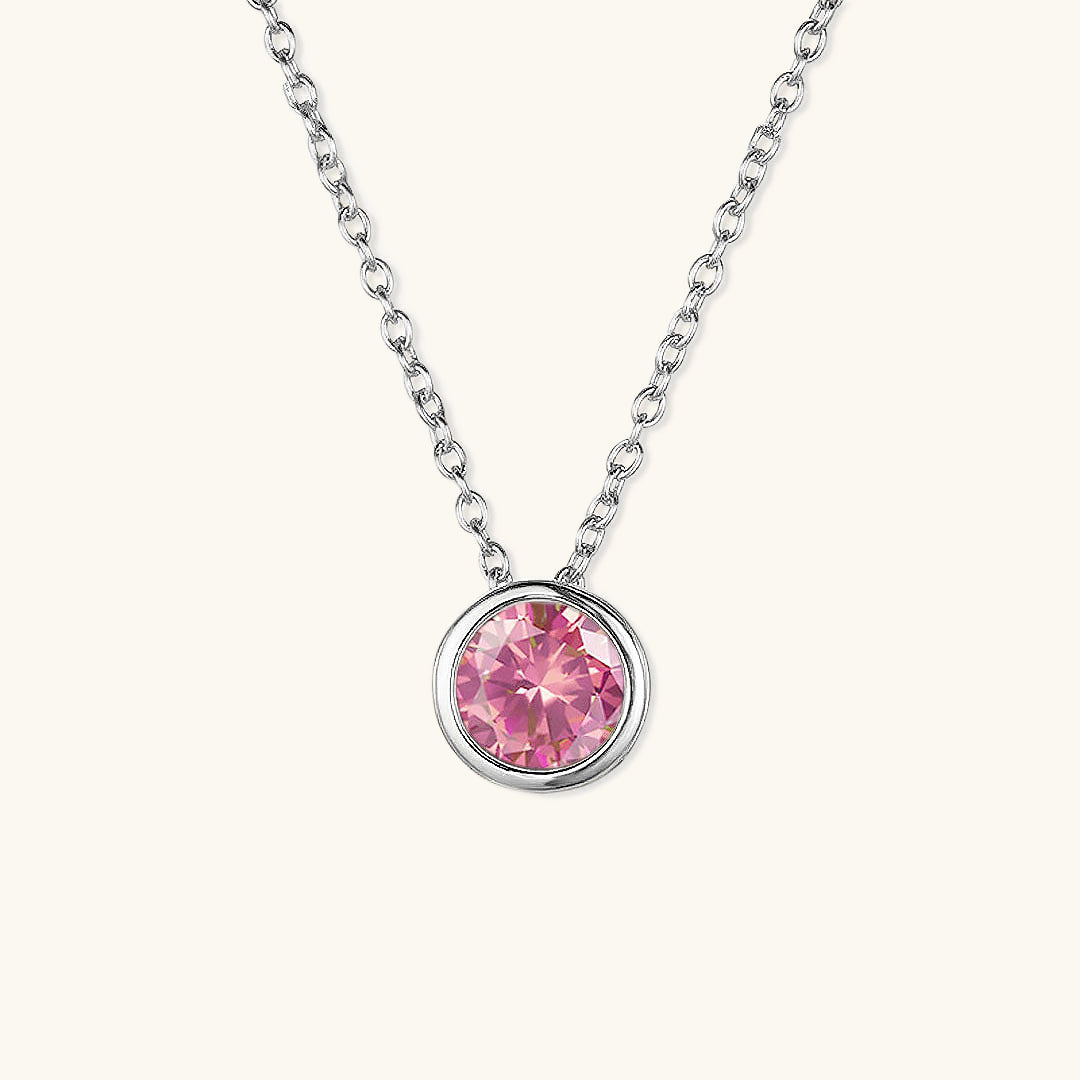 Birthstone Necklace | Gold Pendant with Sparkling Gemstone 23