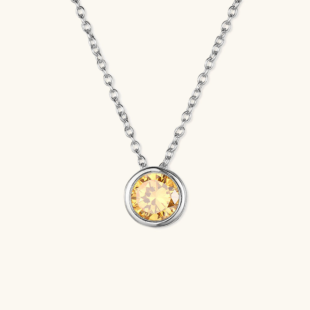 Birthstone Necklace | Gold Pendant with Sparkling Gemstone 27
