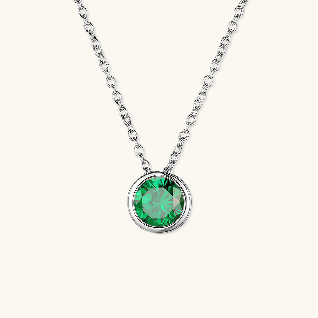 Birthstone Necklace | Gold Pendant with Sparkling Gemstone 28