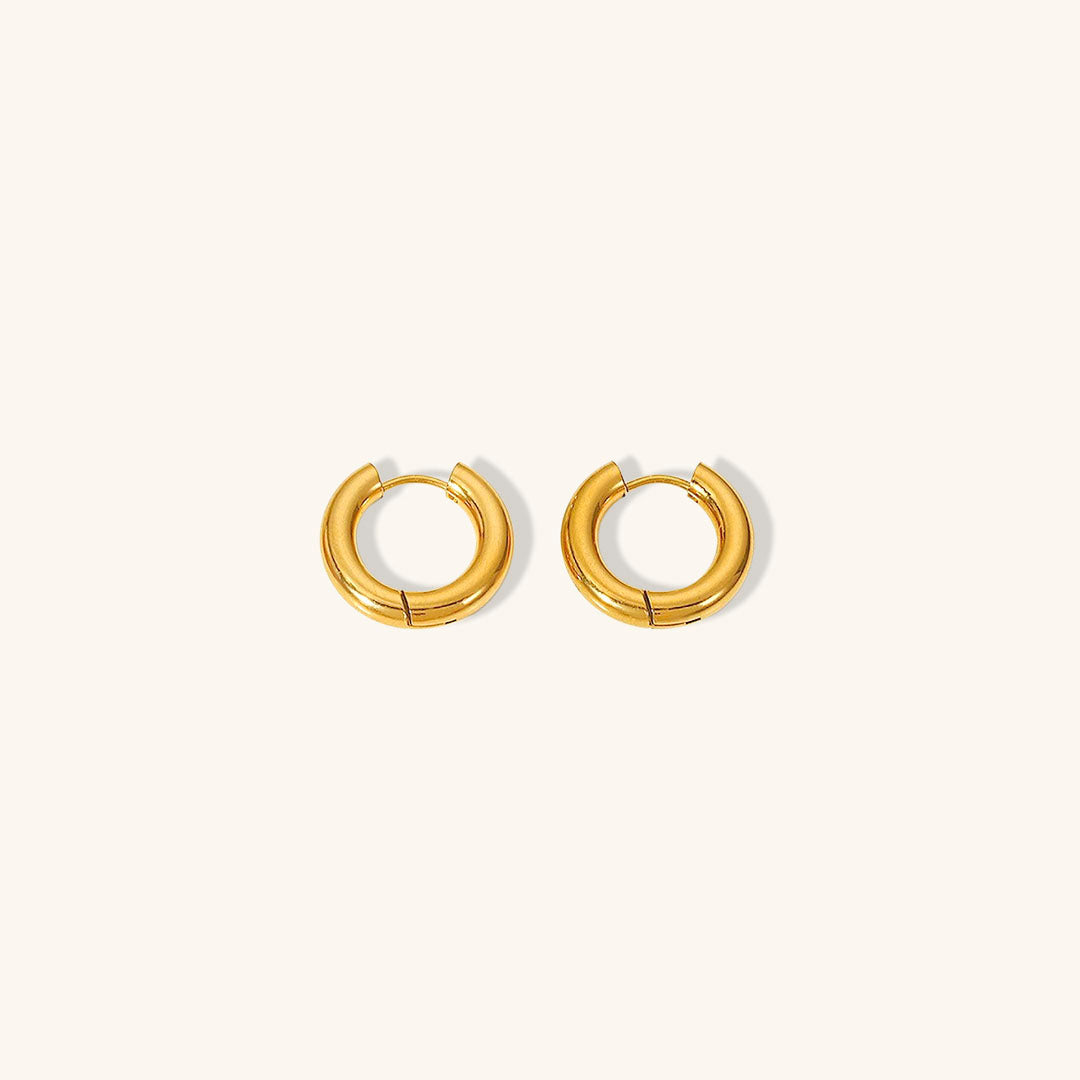 Bold Round Hoops | Ethically Sourced 18k Gold-Plated Stainless Steel 0