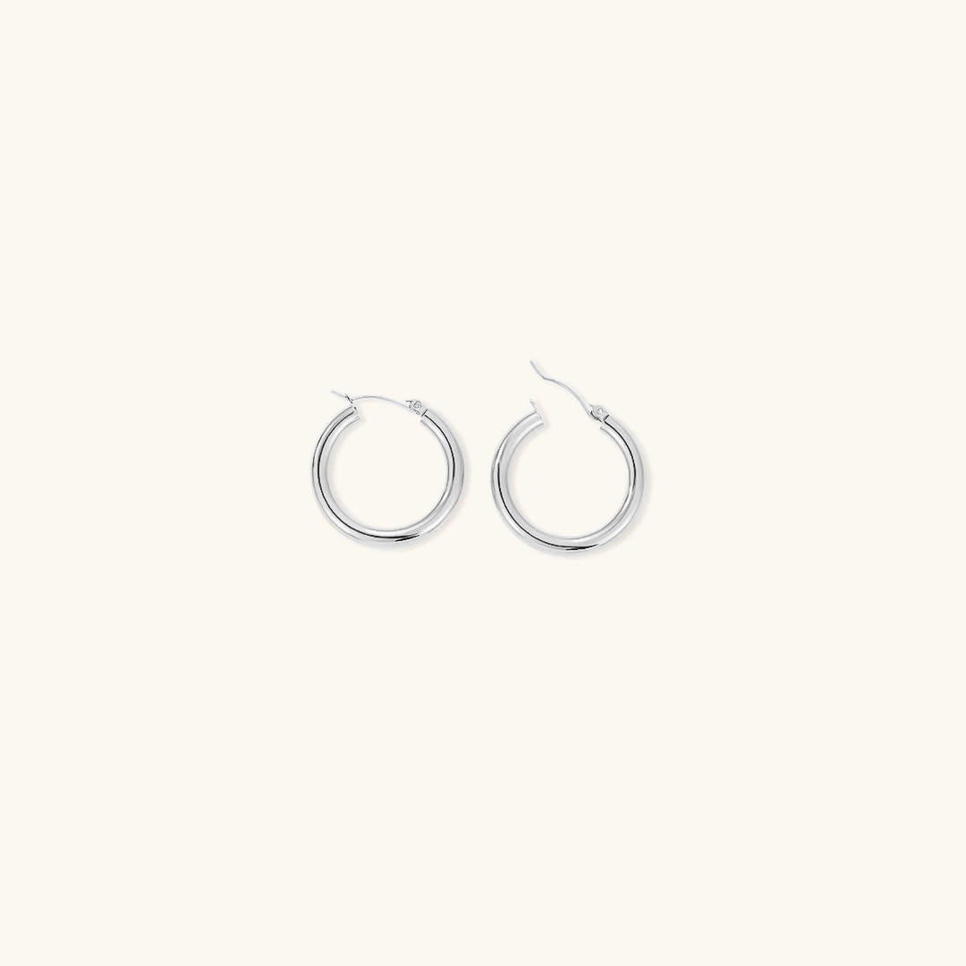 Broad Round Hoops | Ethically Sourced 18k Gold-Plated Stainless Steel 8