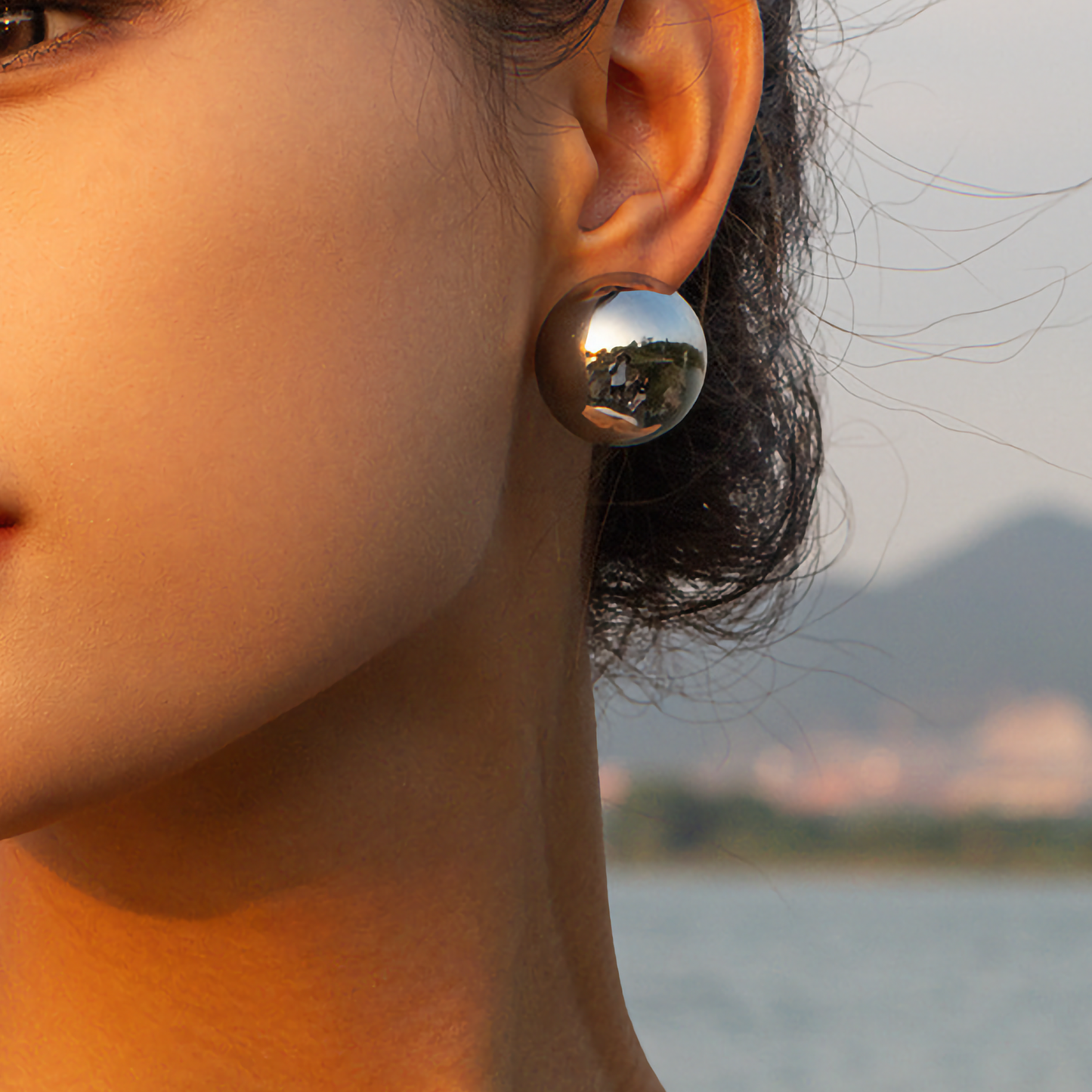 Chunky Gold Stud Earrings | Hypoallergenic 18k Gold with Timeless Design 3