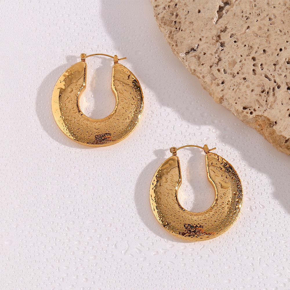 Chunky Hoop Earrings | 18k Waterproof Gold with Hypoallergenic Design 4
