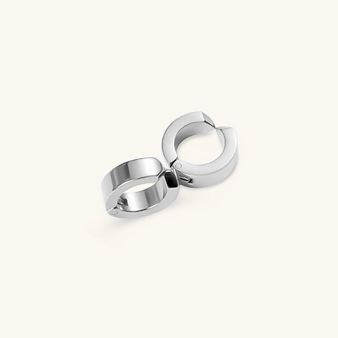 Chunky Huggie Earrings | High Polished Gold Finish with Hypoallergenic Design 3