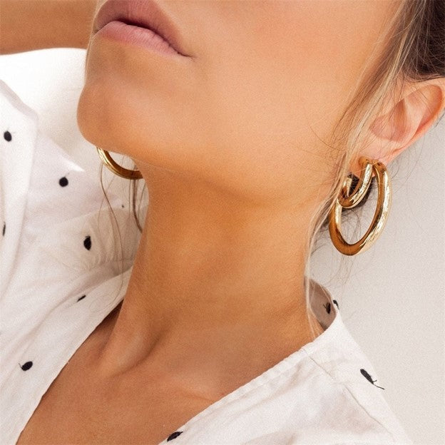 Classic Hoop Earrings | Tarnish-Free Stainless Steel with Secure Closure 5