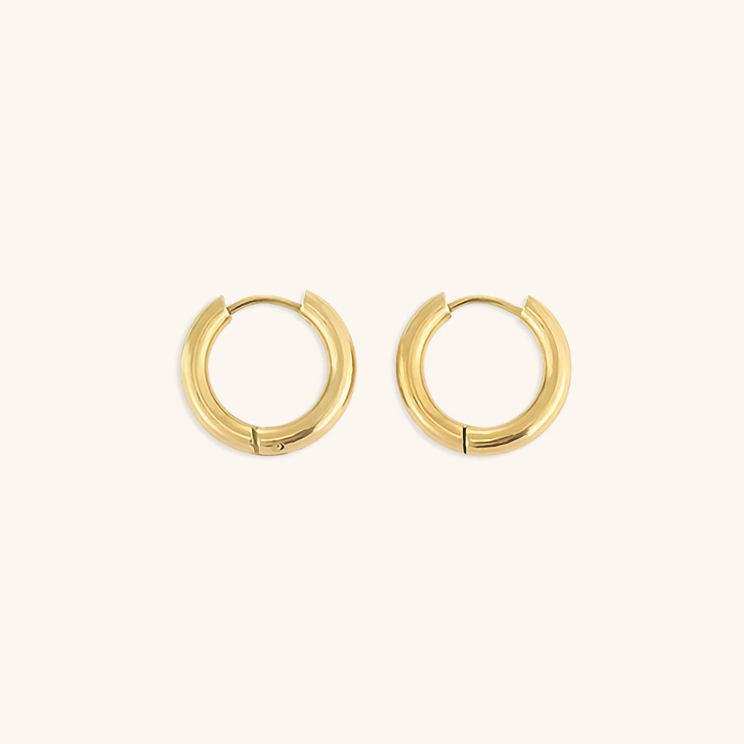 Classic Round Hoops | Ethically Sourced Stainless Steel-Plated 14k Gold 7