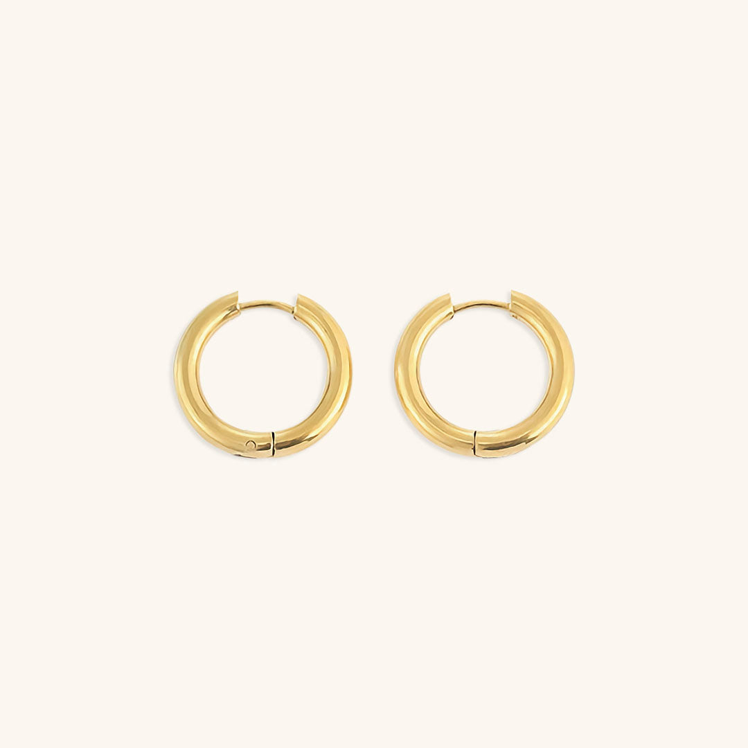 Classic Round Hoops | Ethically Sourced Stainless Steel-Plated 14k Gold 8