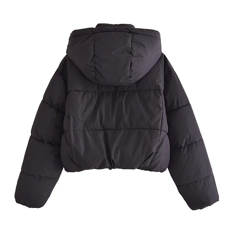 Cropped Puffer Jacket | Warm Hooded Design for Winter Style 4