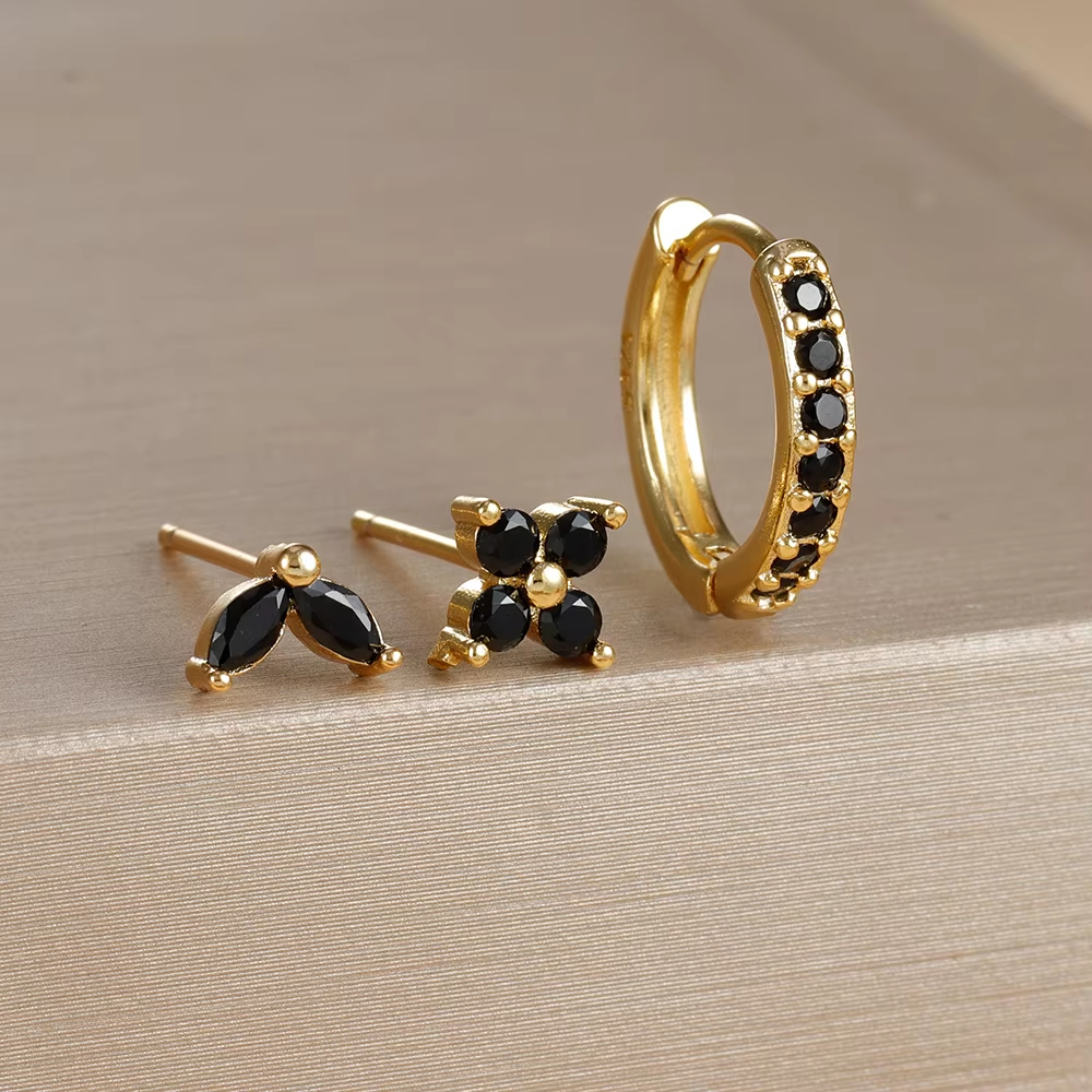Dainty Earring Set | Mix and Match Stainless Steel Hoops and Studs 5