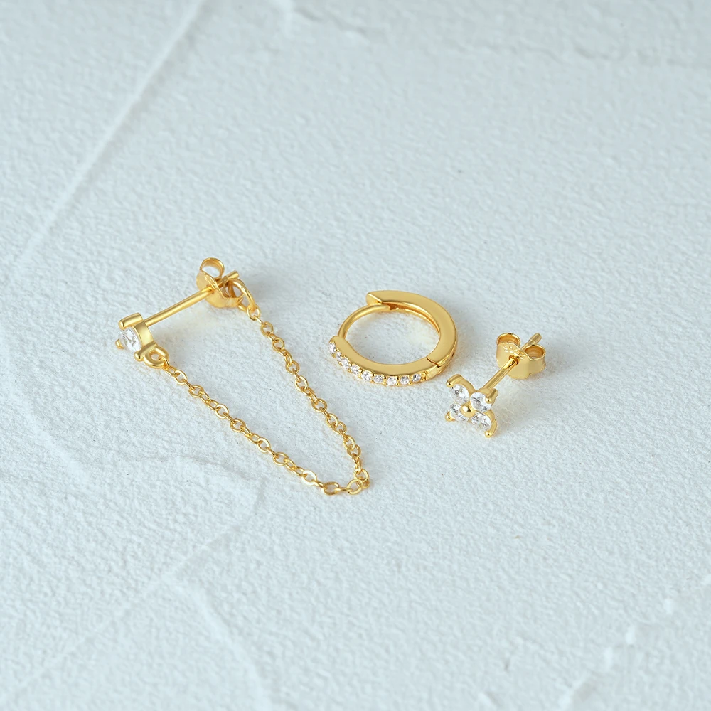 Dainty Earrings for Women | Hypoallergenic S925 Sterling Silver Set of 6 1