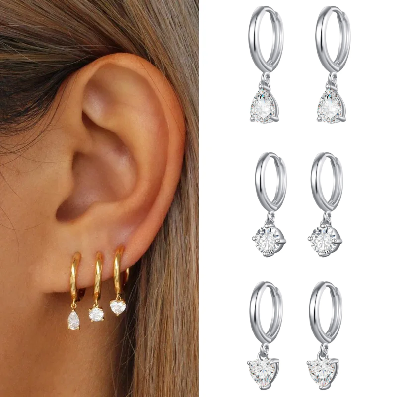 Dainty Earrings for Women | Hypoallergenic Surgical Stainless Steel Set 9
