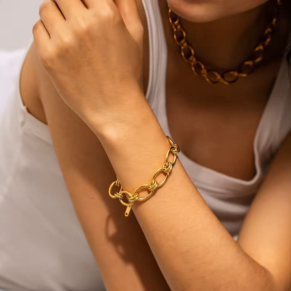 Dainty Gold Bracelet | Waterproof 18k Stainless Steel with Hypoallergenic Design 1