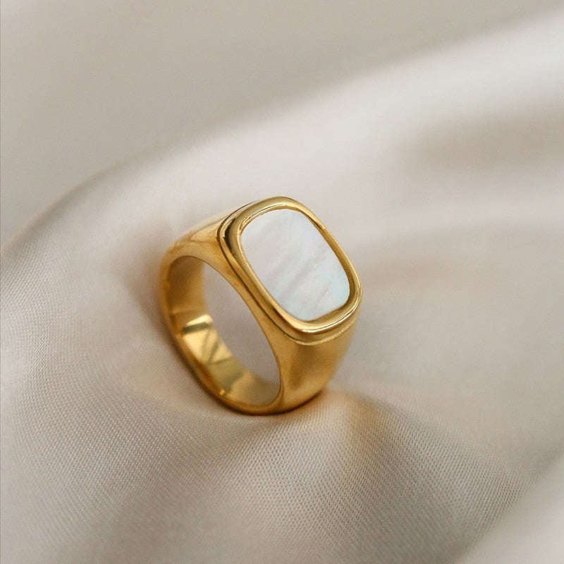 Dainty Opal Ring | 18K Stainless Steel, Tarnish Resistant 1
