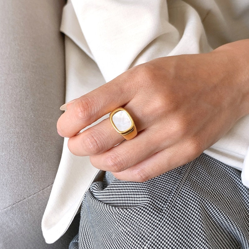Dainty Opal Ring | 18K Stainless Steel, Tarnish Resistant 2