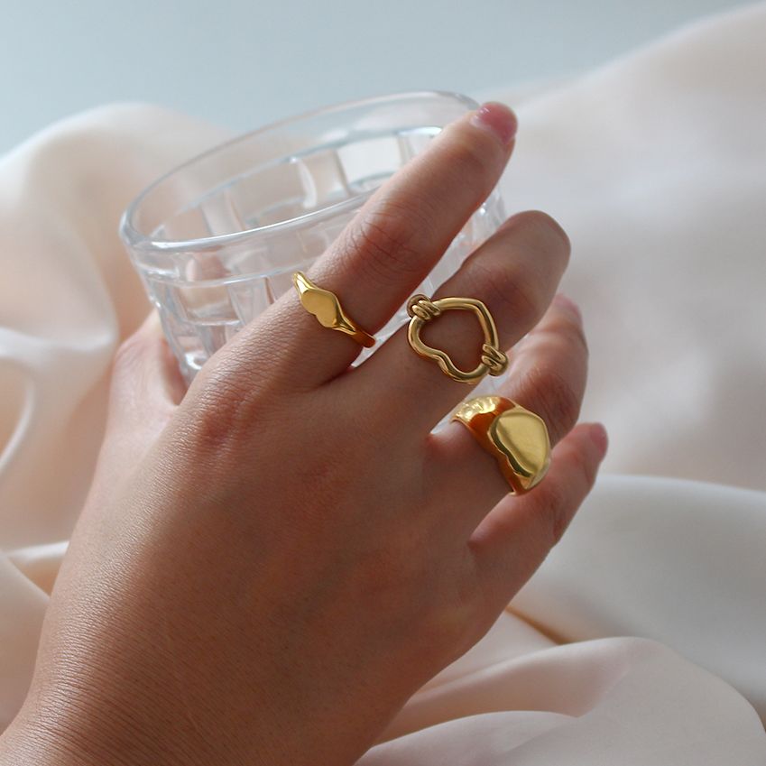 Dainty Stacking Ring | 18K Stainless Steel, Tarnish Resistant 1