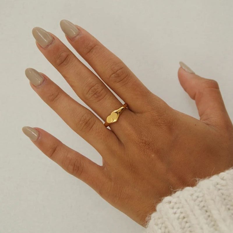 Dainty Stacking Ring | 18K Stainless Steel, Tarnish Resistant 4