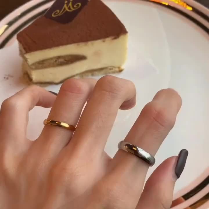 Dainty Stacking Ring | 18K Tarnish-Resistant Stainless Steel 4