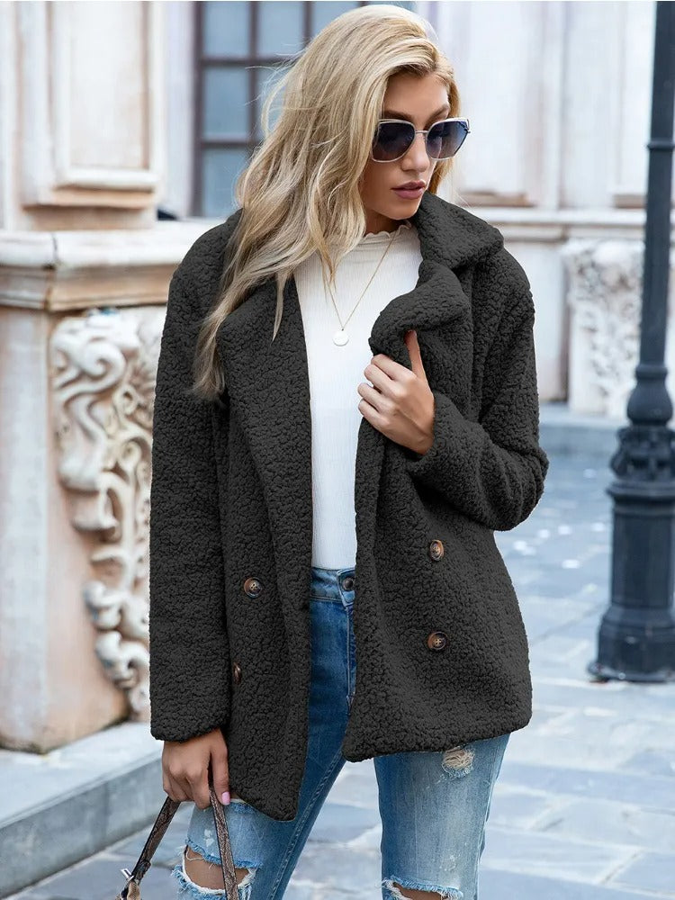 Double-Breasted Teddy Coat 4
