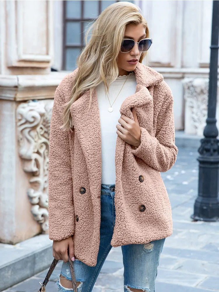 Double-Breasted Teddy Coat 5