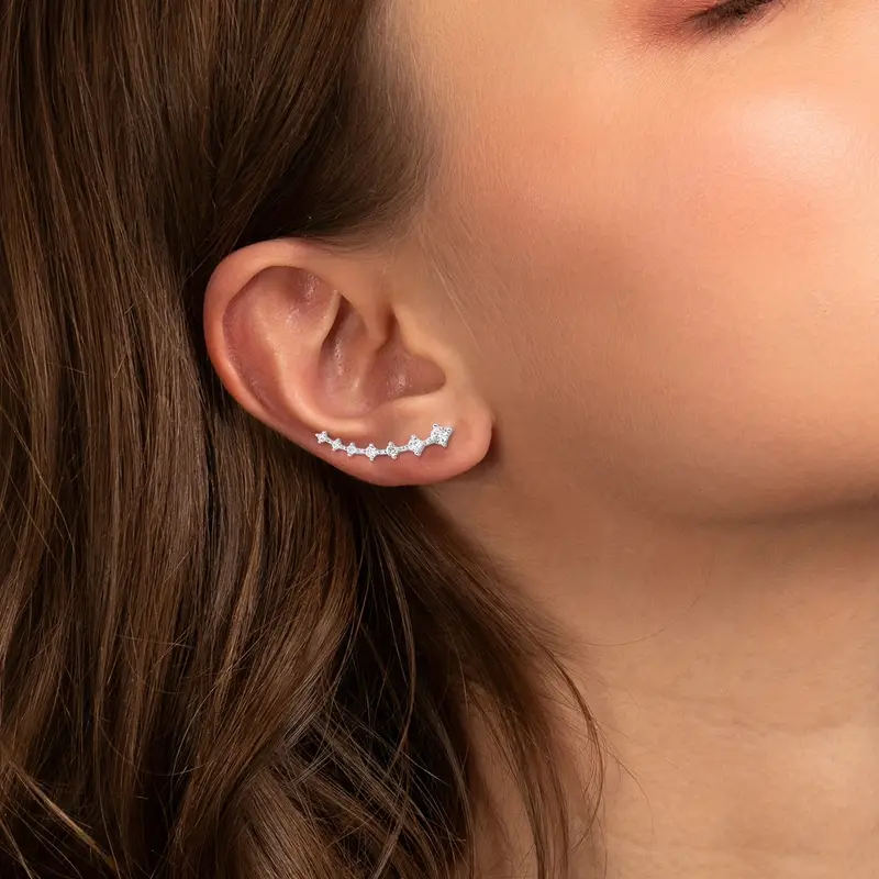 Ear Climber Earrings | Hypoallergenic S925 Sterling Silver, Elegant Design, Versatile Sizes 3
