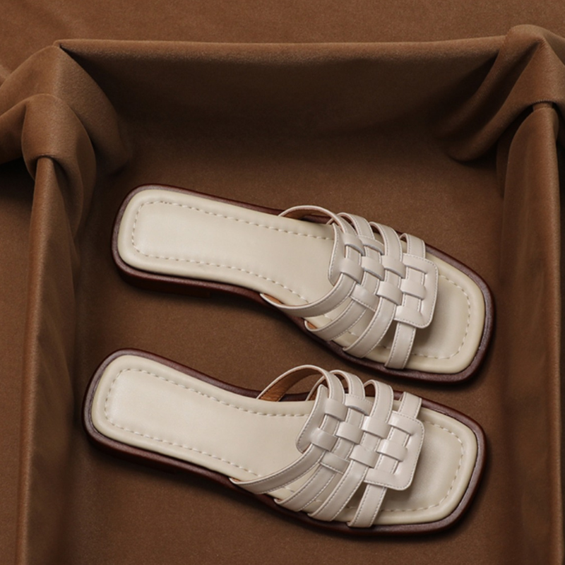 Eco-Leather Woven Slippers 3