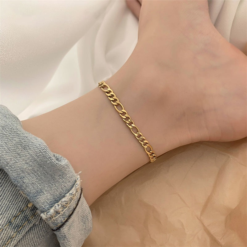Elegant Gold Anklet | Hypoallergenic Stainless Steel-Plated 14k Gold 1