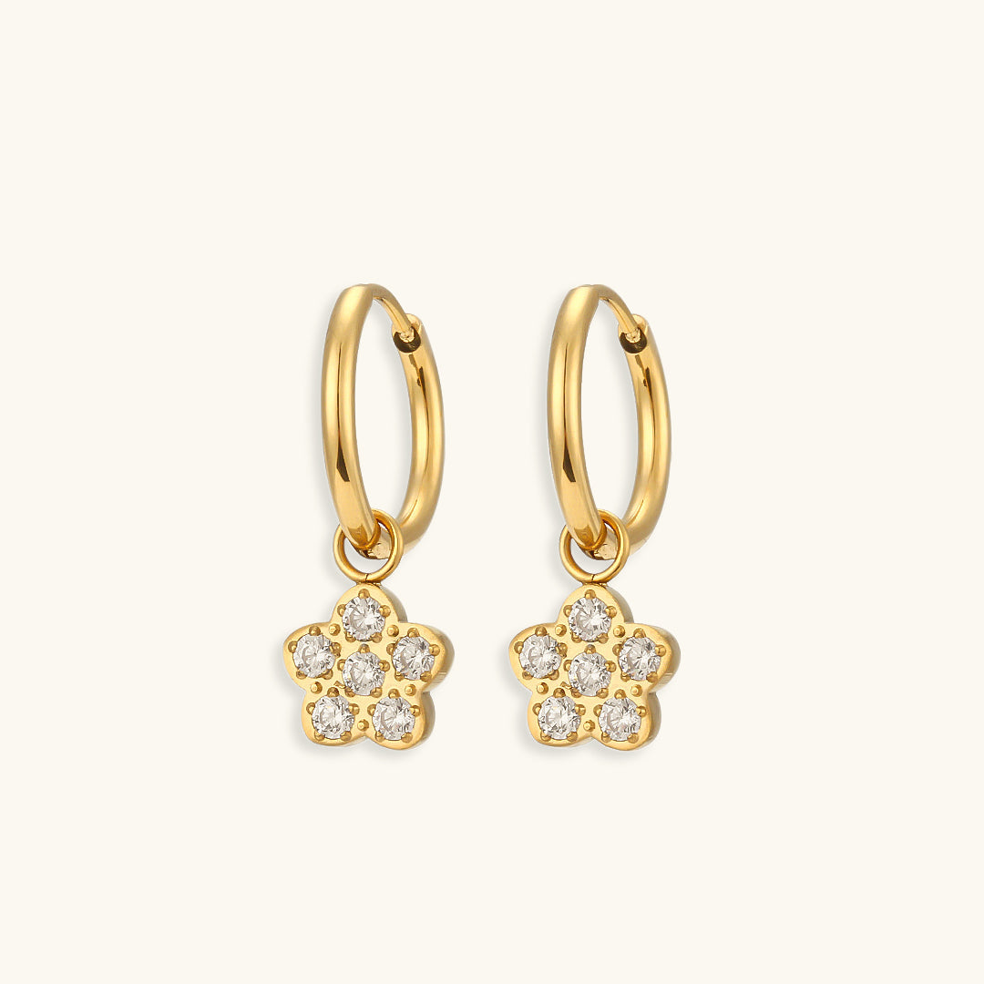 Elegant Gold Earrings | Waterproof 18k Gold with AAAAA Diamond Simulants 6