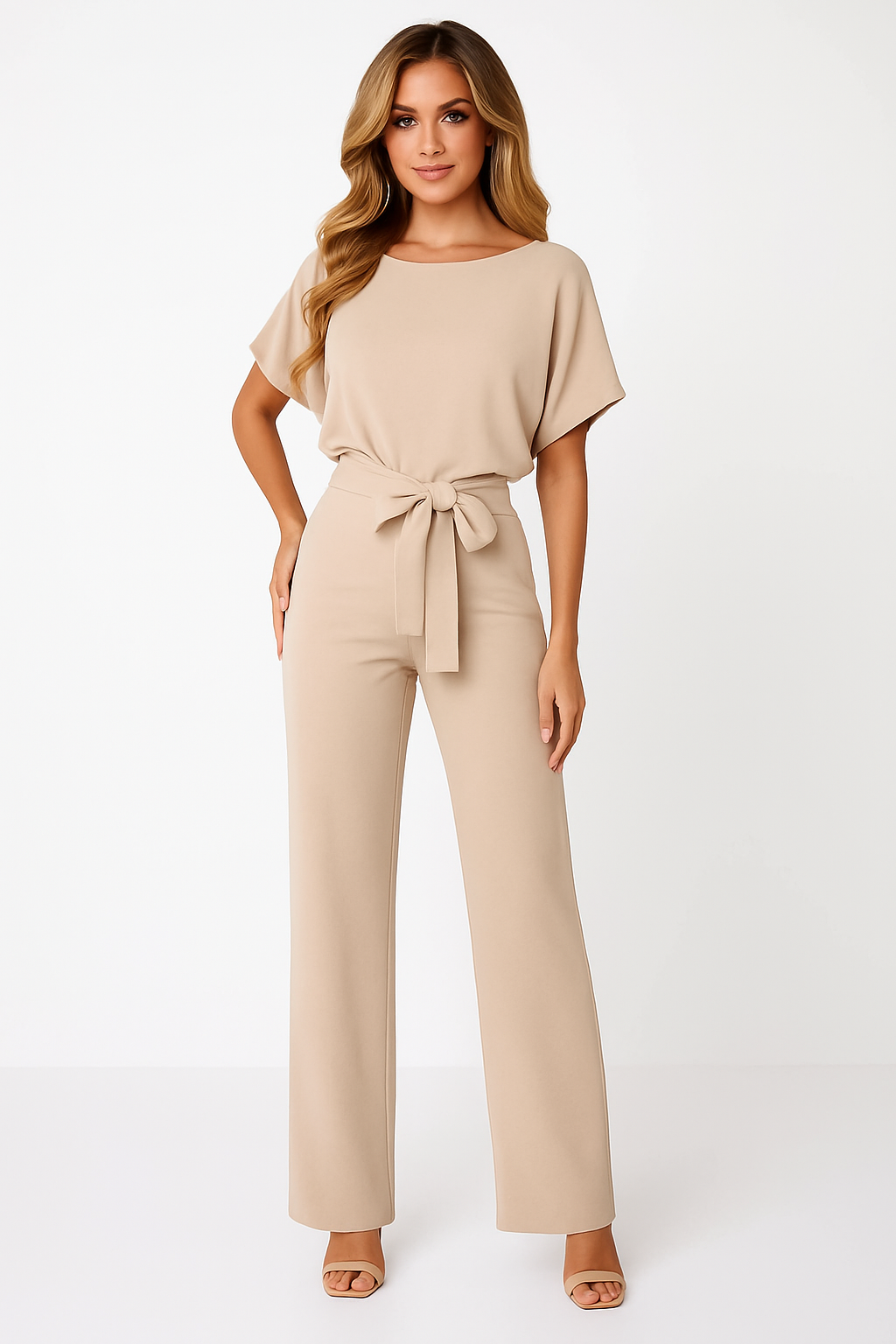 Elegant Jumpsuit for Women with Adjustable Belt | Flattering Fit for Day and Night 0