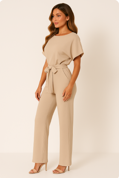 Elegant Jumpsuit for Women with Adjustable Belt | Flattering Fit for Day and Night 1