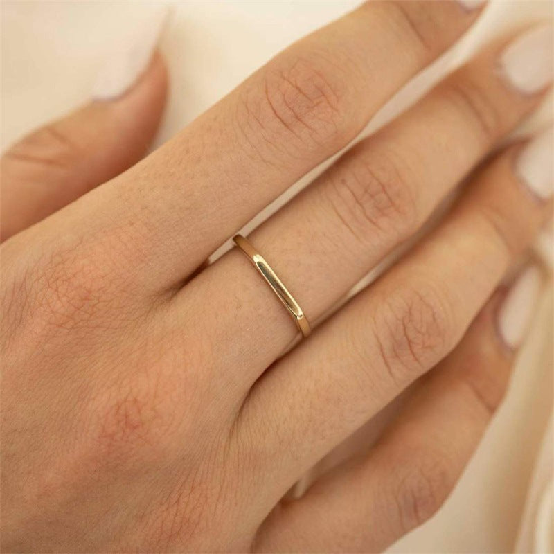 Geometric Gold Ring | Ethically Sourced Stainless Steel-Plated 18k Gold 2