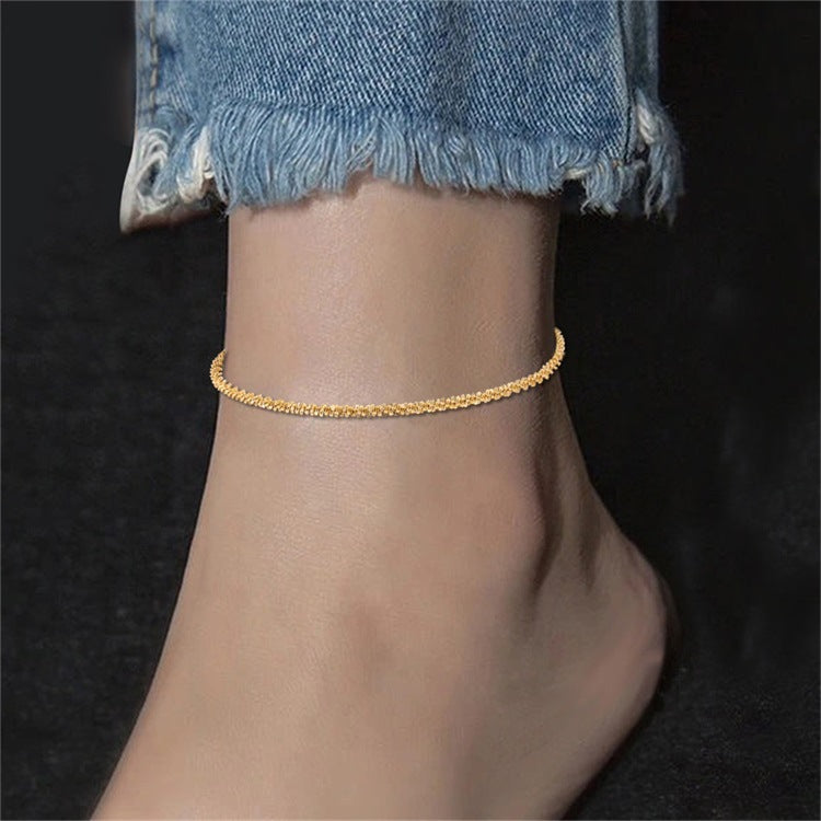 Gold Chain Anklet | Hypoallergenic Stainless Steel-Plated 14k Gold 2