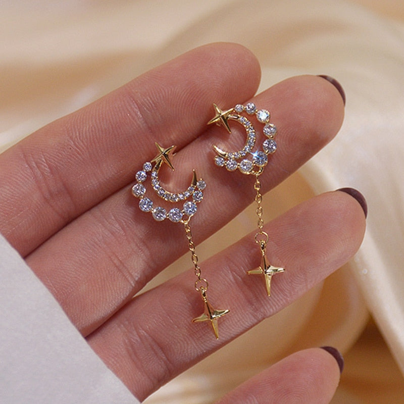 Gold Drop Earrings | Hypoallergenic S925 Sterling Silver with 18K Gold Plating 0