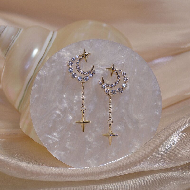 Gold Drop Earrings | Hypoallergenic S925 Sterling Silver with 18K Gold Plating 2