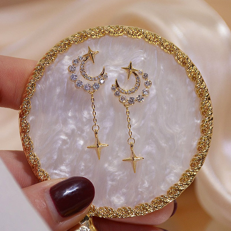 Gold Drop Earrings | Hypoallergenic S925 Sterling Silver with 18K Gold Plating 3